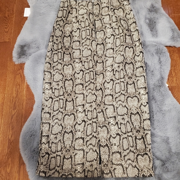 NWT Zara snakeskin print pencil skirt size xs small - Picture 8 of 8